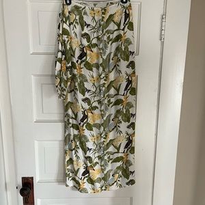 Tropical wrap skirt from Reformation